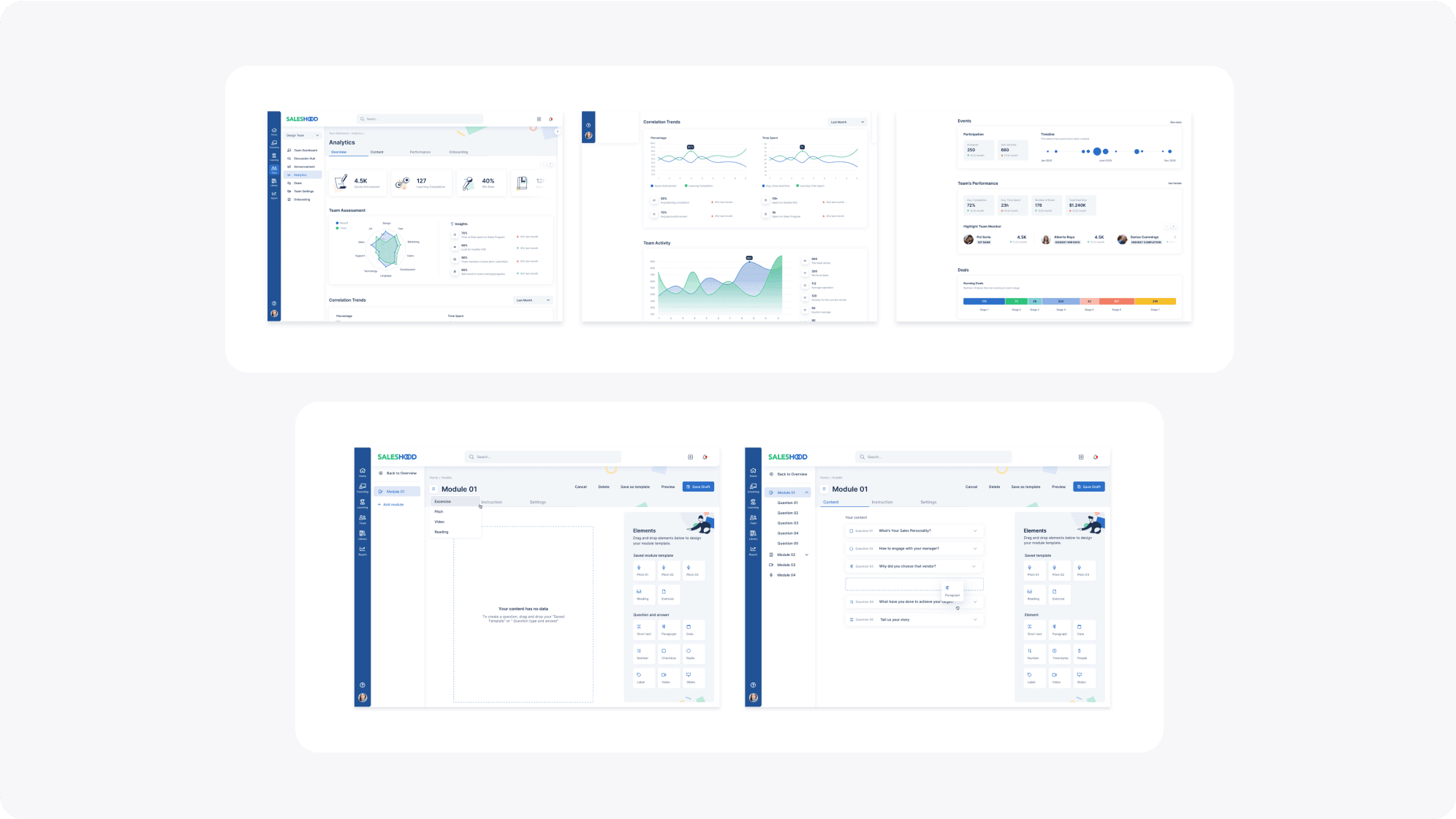 New Analytics feature and Huddle Module builder providing visual insights and a new module-building experience