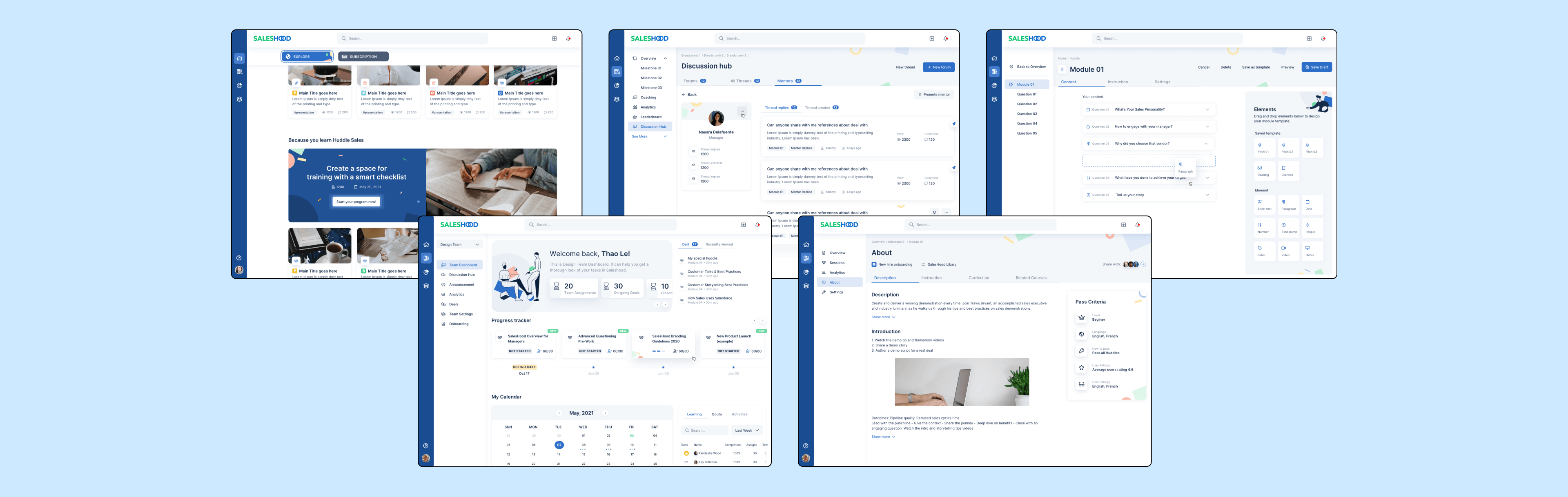 SalesHood platform revamp — hero banner showcasing the redesigned sales enablement platform