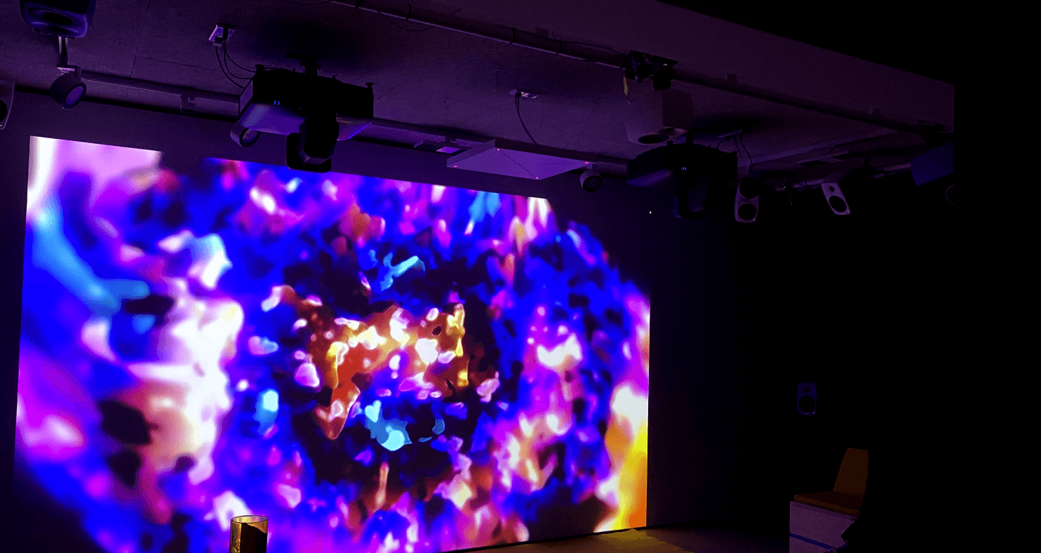 Audio-reactive art visualization from Dreamy Crystals installation